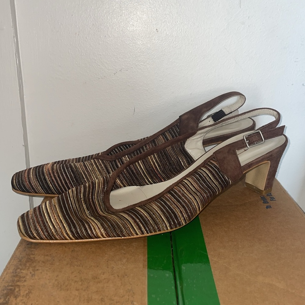 Salamander Brown Striped Heels